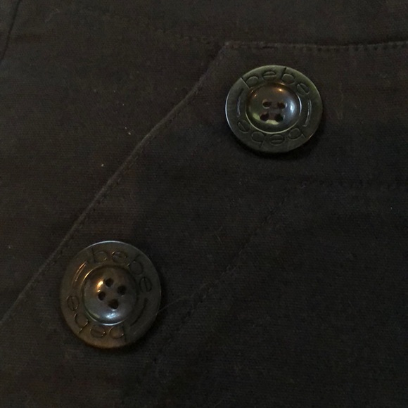 EUC bebe Black Cropped Sailor Pants Sz 0 - Picture 6 of 9